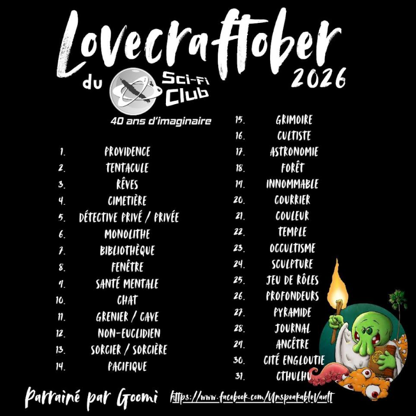 Plongez dans l’horreur cosmique avec le Lovecraftober 2026 !