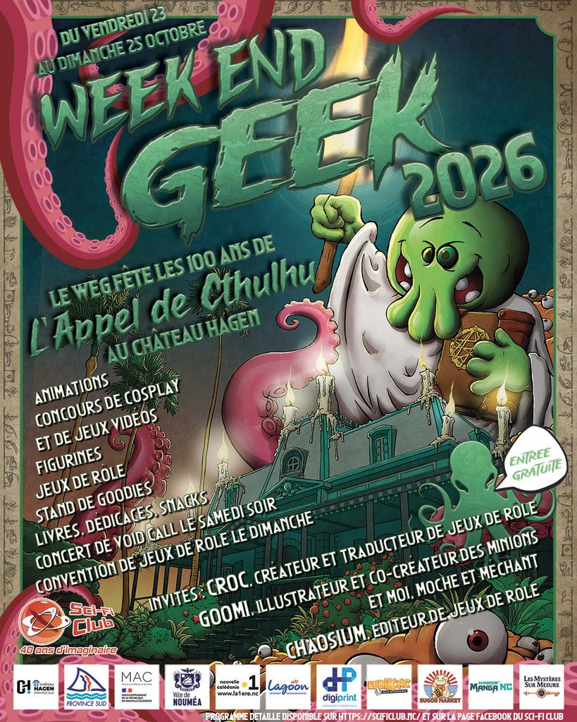 Le Week-End Geek est de retour ! 12ème édition spéciale Lovecraft (23-25 oct. 2026) au Château Hagen
